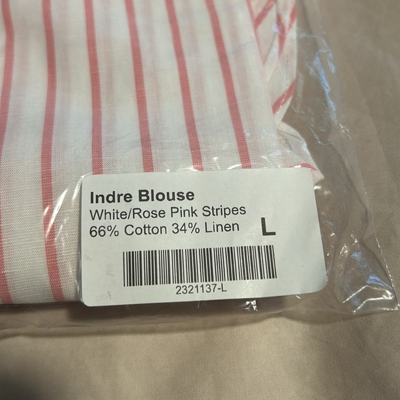 Harshman Indre Striped Cutout Blouse Large NWT - Picture 5 of 6